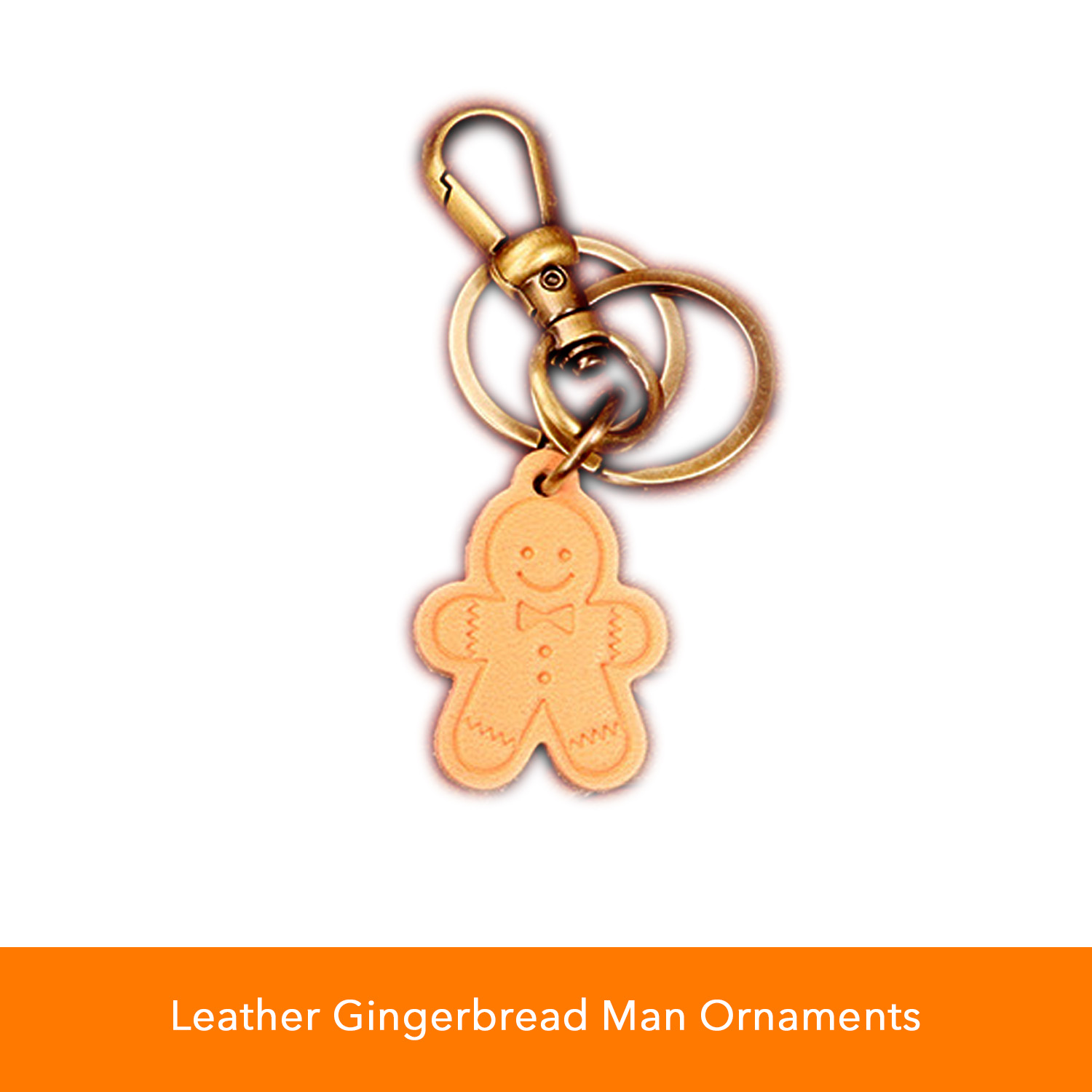 Leather Gingerbread Man Ornaments