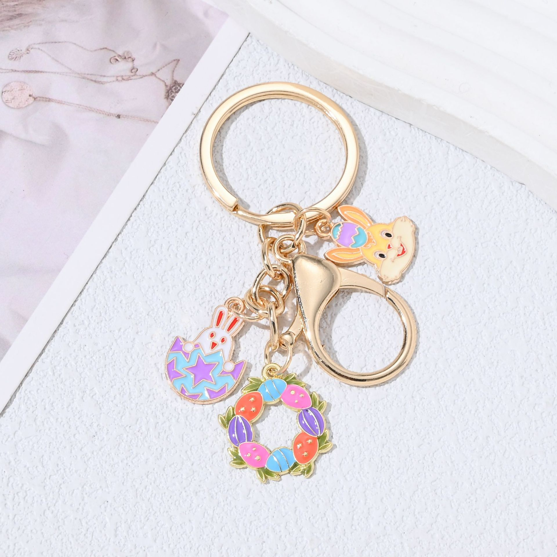 Easter Egg Bunny Keychain