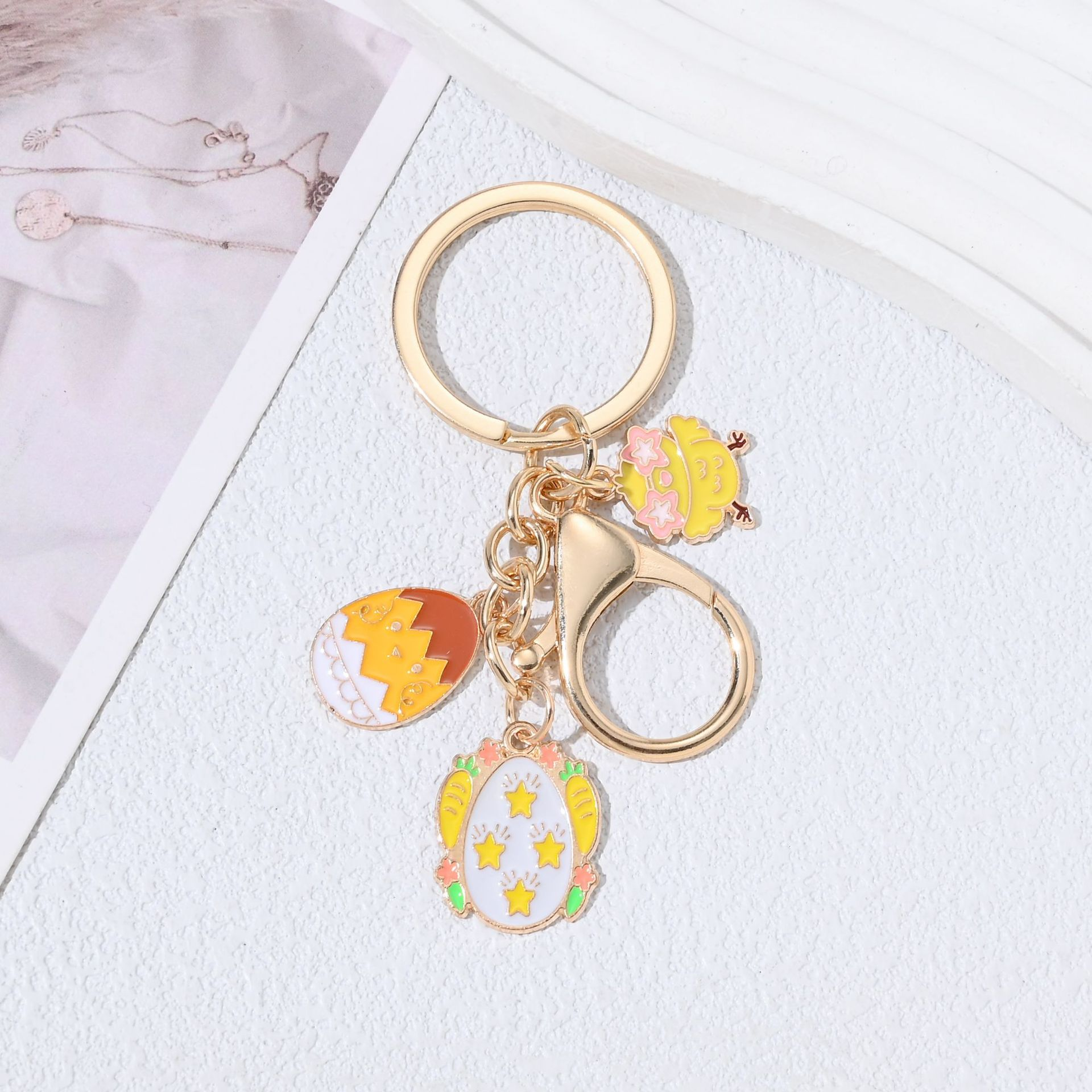 Easter Egg Bunny Keychain