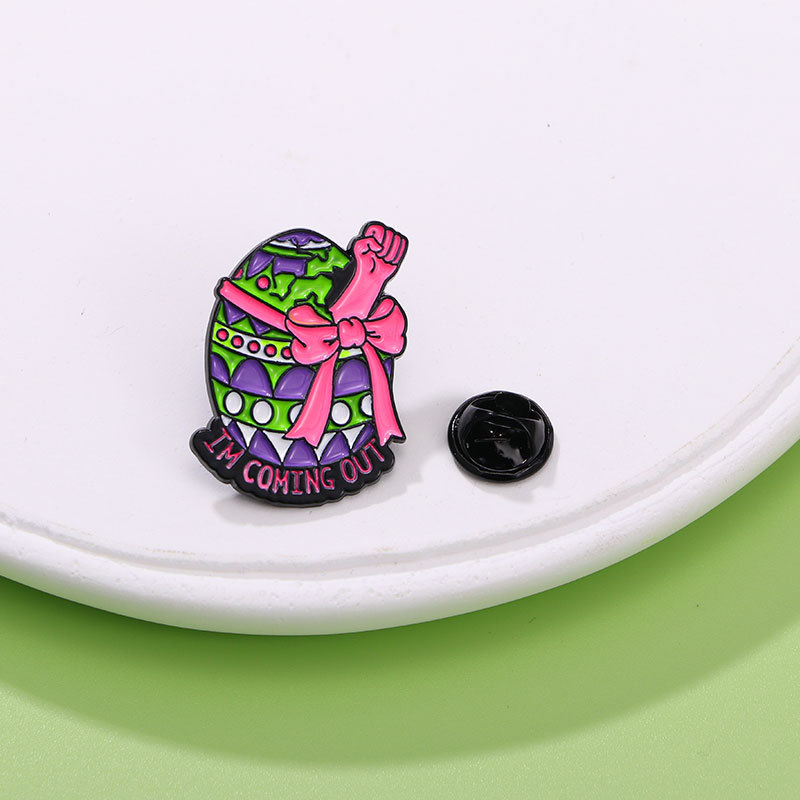 Easter Egg Dinosaur Badge