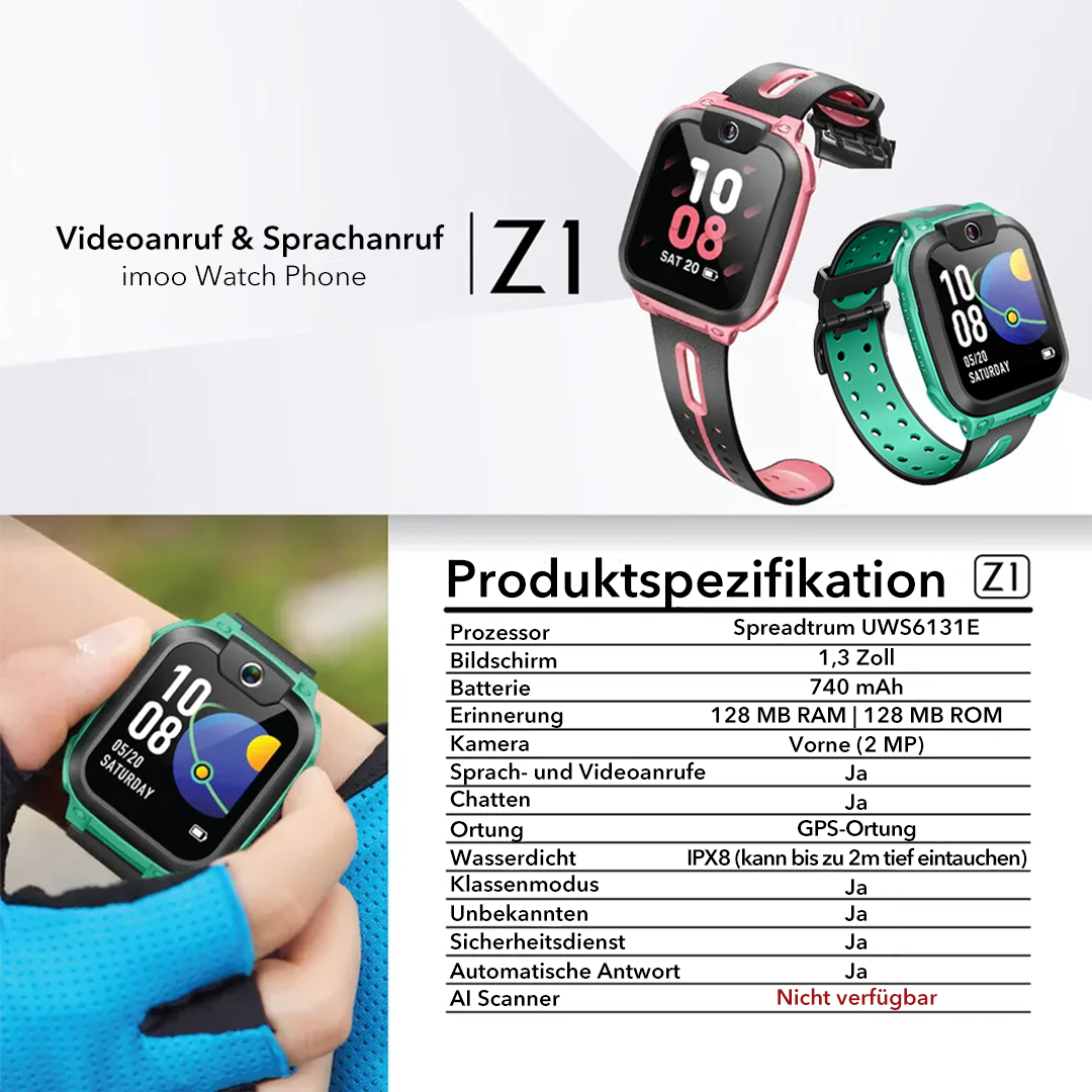 Die imoo Smartwatch Z1 - DE
