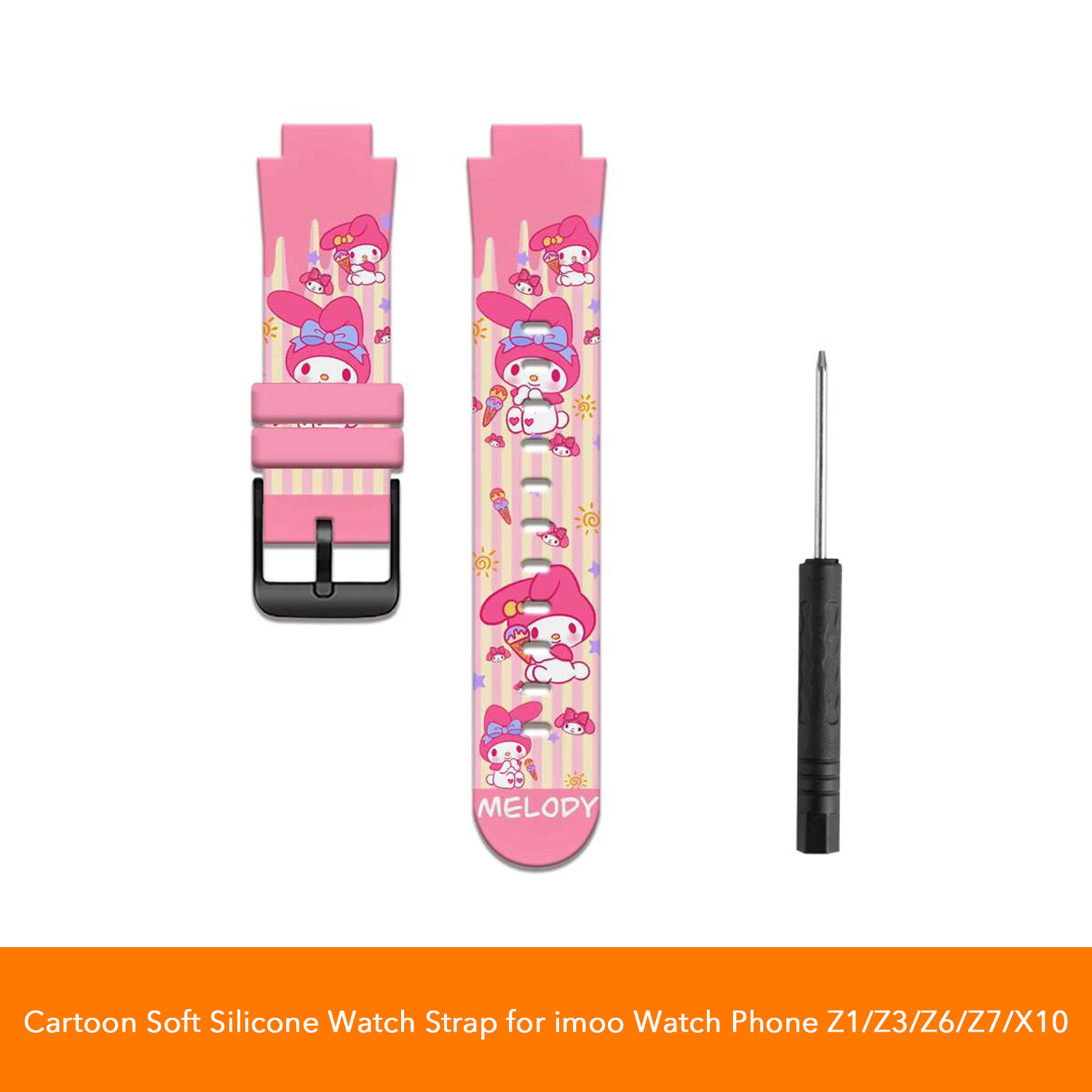 Sanrio Printed Soft Silicone Strap for imoo Watch Phone Z1/Z6/Z7