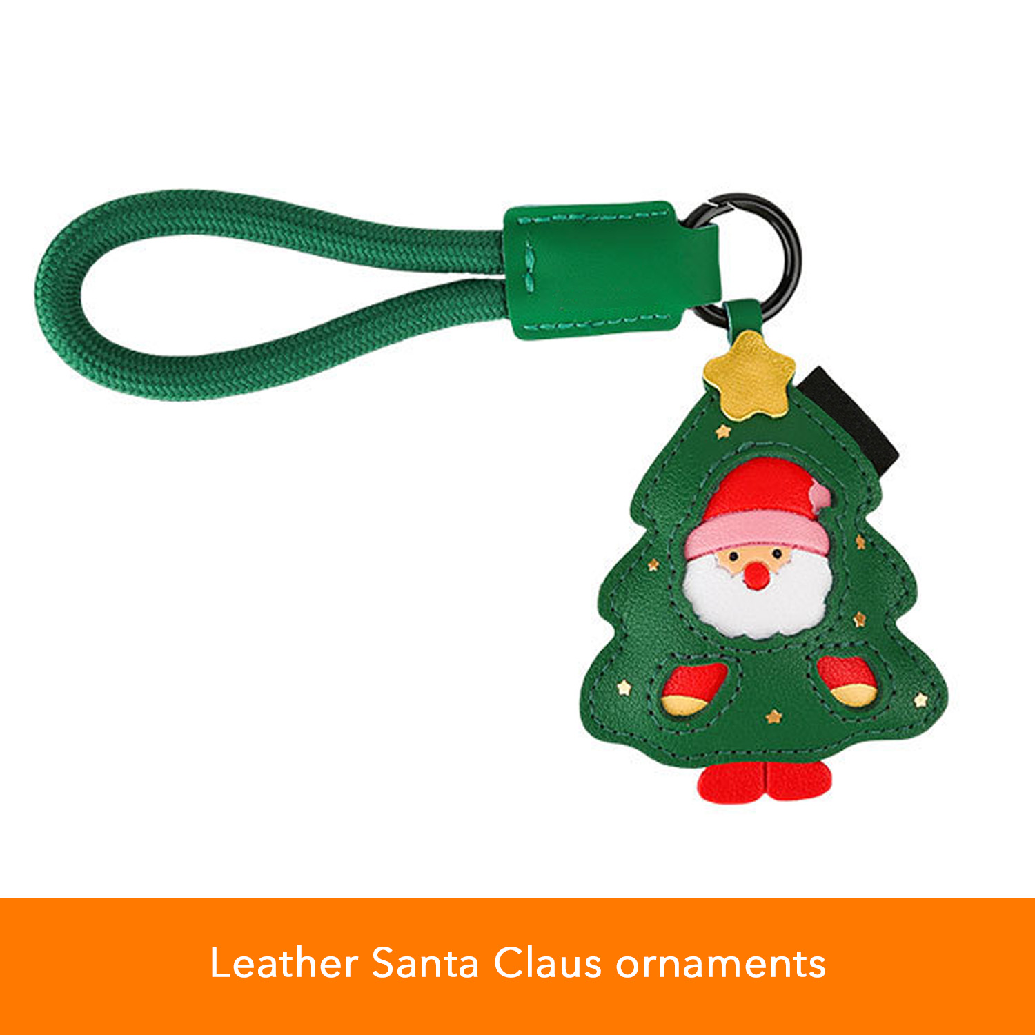 Leather Santa Claus ornaments