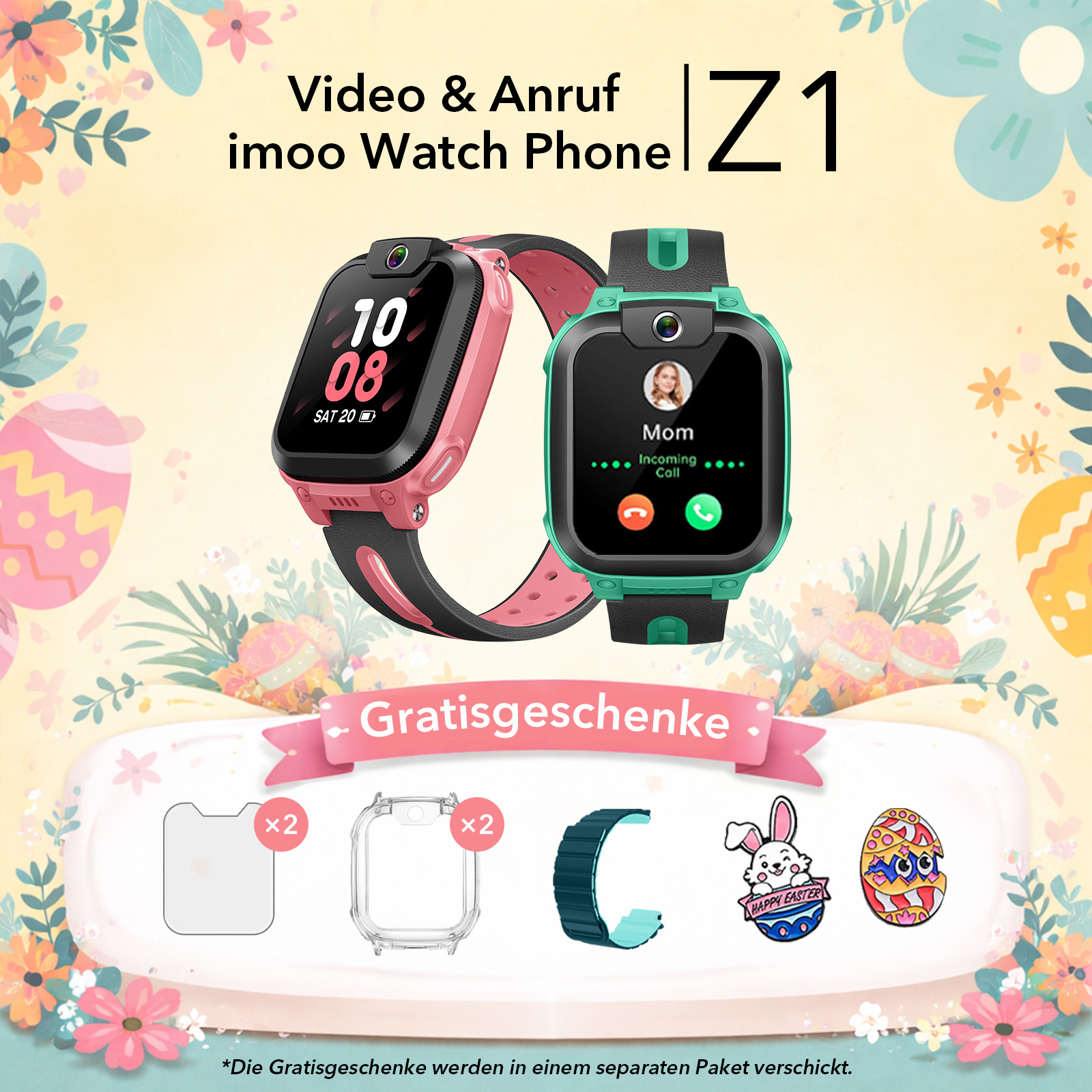DE-imoo Z1 Kinder-Smartwatch-Telefon – Das perfekte Geschenk für Kinder