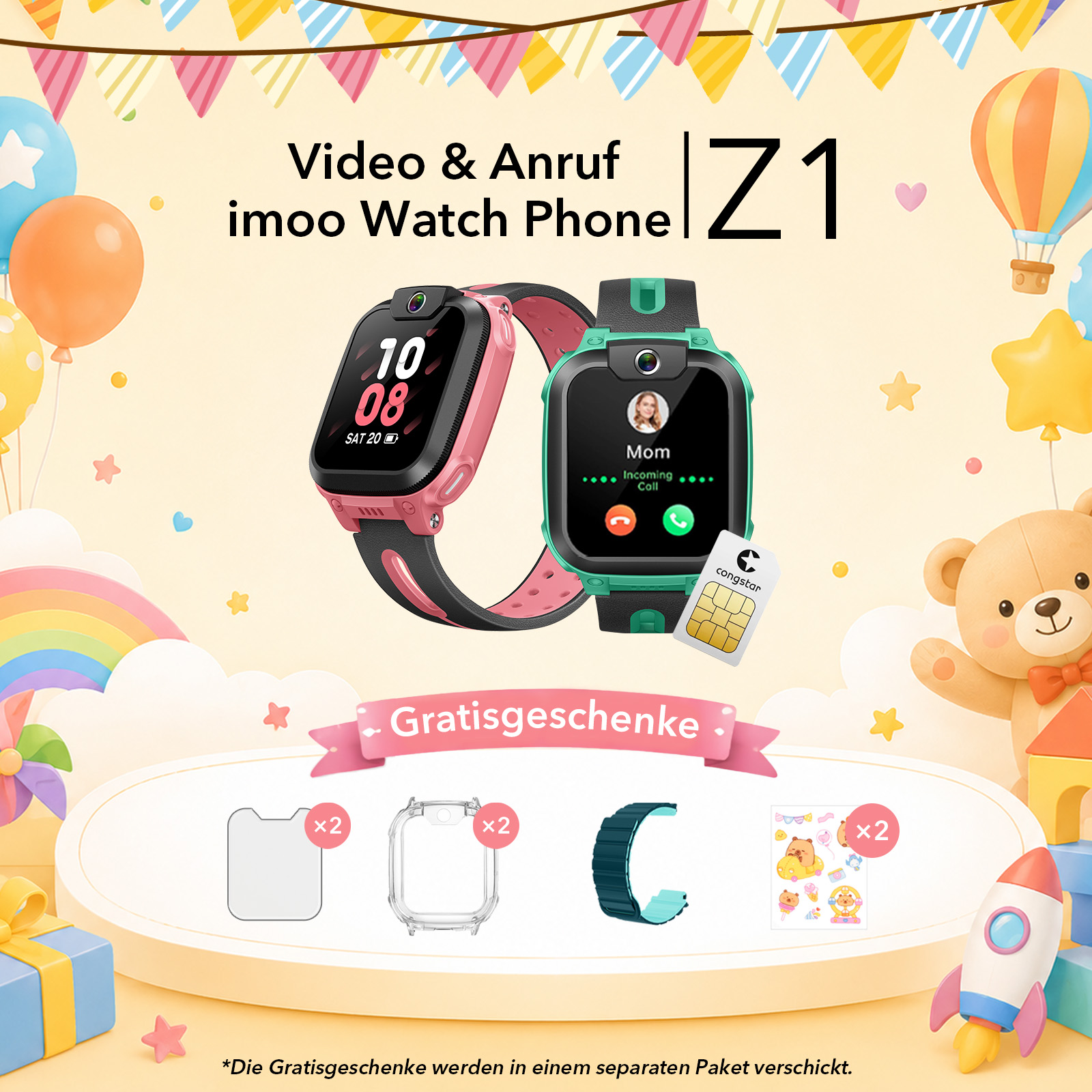Die imoo Smartwatch Z1 – Kinder Smartwatch inkl. GRATIS SIM-Karte