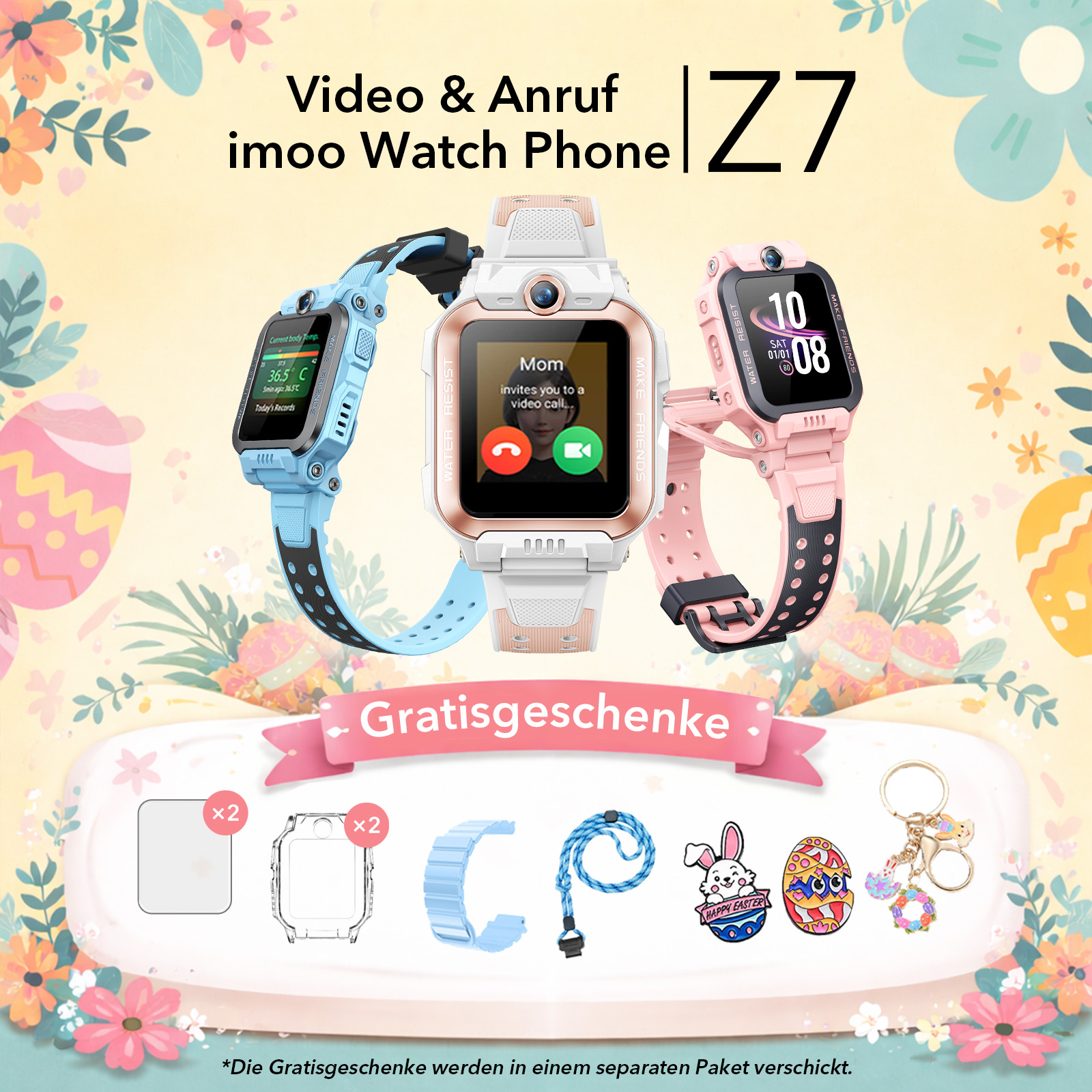 DE-imoo Z7 Kinder-Smartwatch-Telefon – Das perfekte Geschenk für Kinder