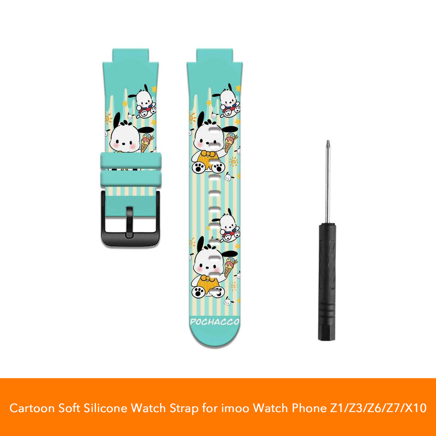Sanrio Printed Soft Silicone Strap for imoo Watch Phone Z1/Z6/Z7