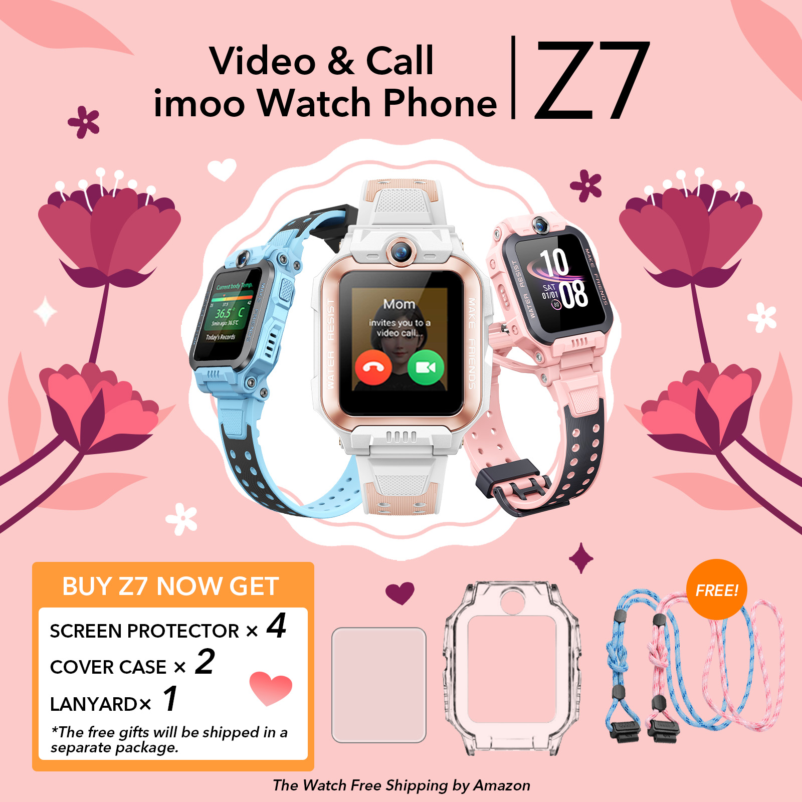 2025 New Color - imoo Z7 Kids Smart Watch Phone - Perfect Children's Gift