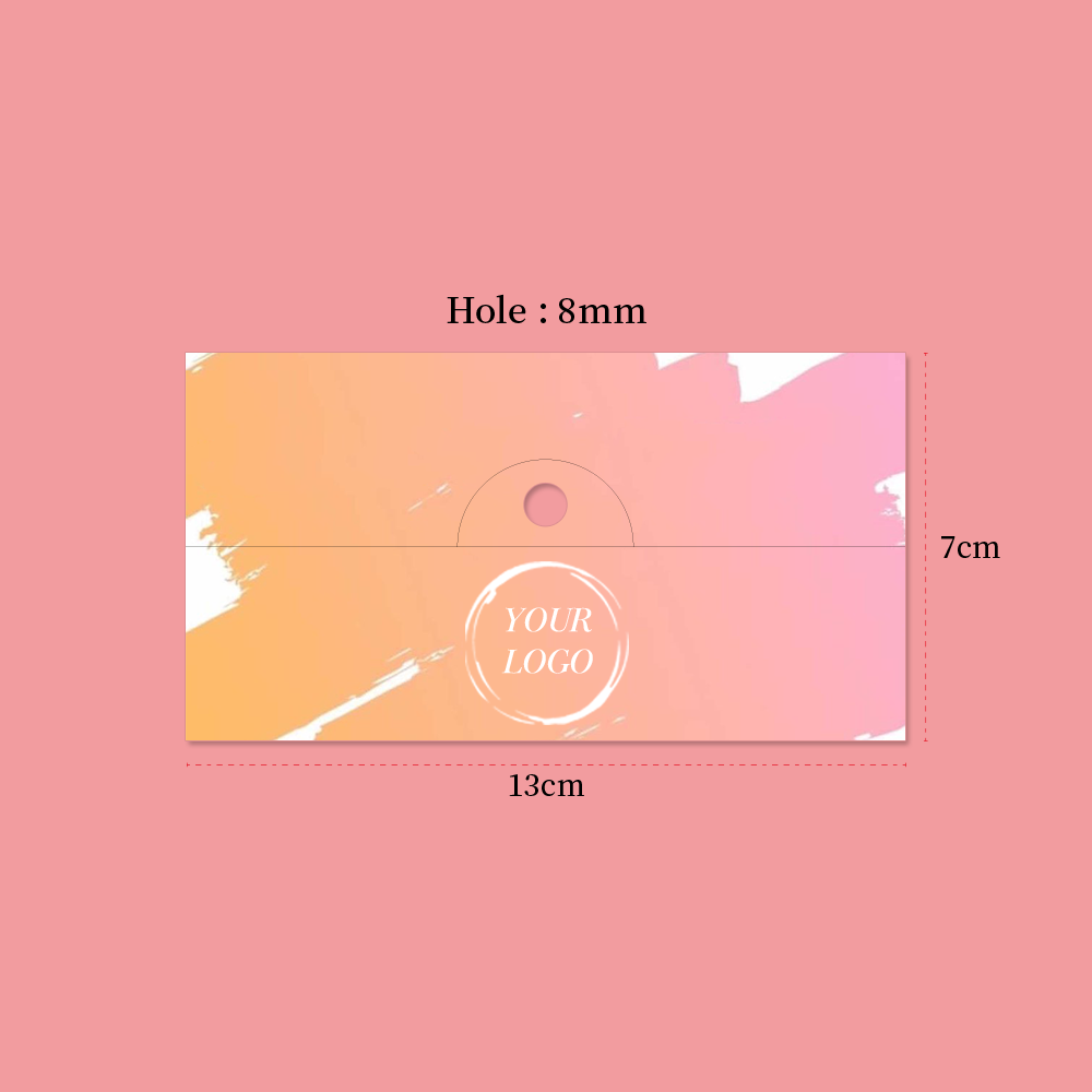 5.1”(13cm)/ 2.8”(7cm) Add Your Logo Customize Printing Necklace Chain Fold Cards