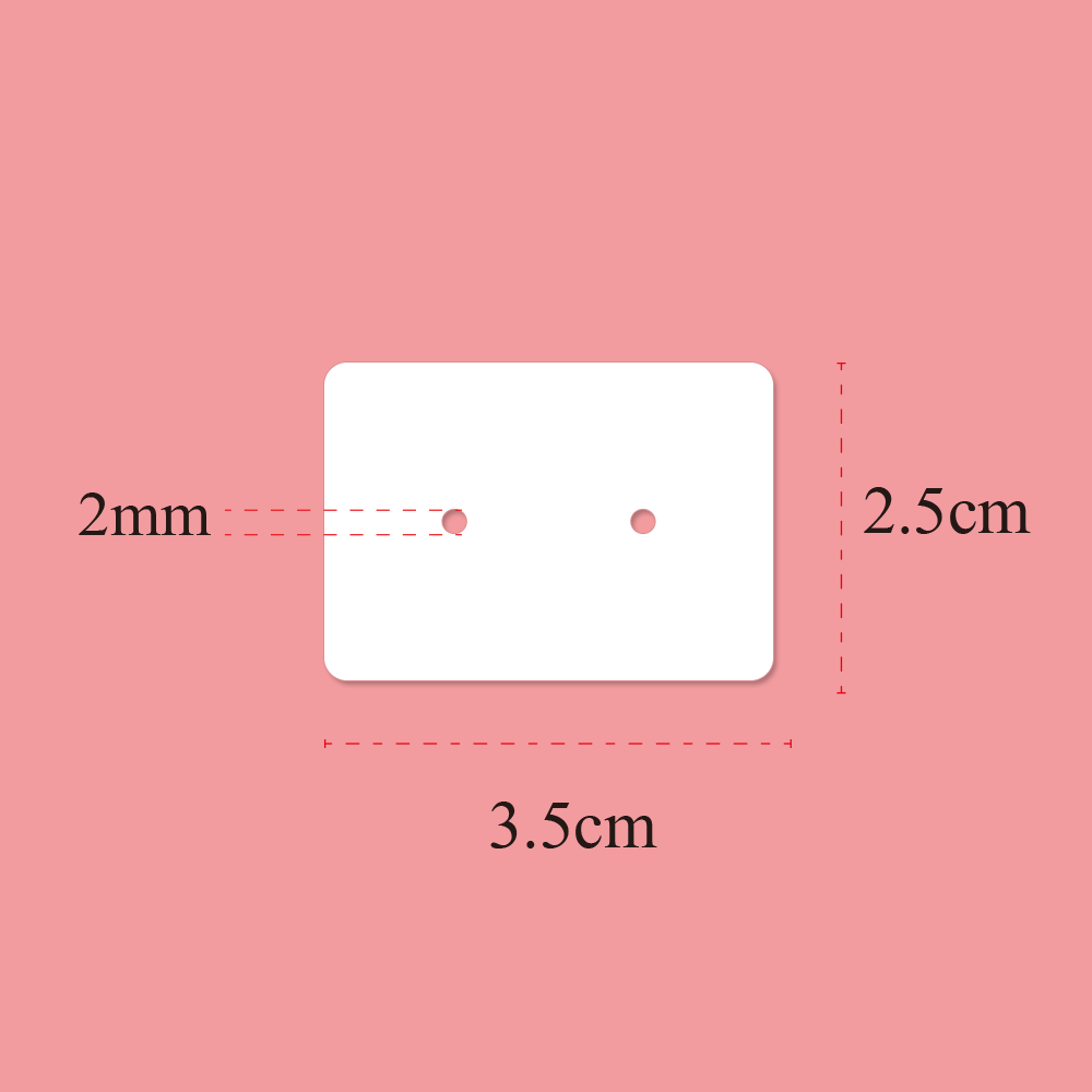 3.5x2.5cm Customize Logo Personalize Printing Earrings Jewelry Display Cards 