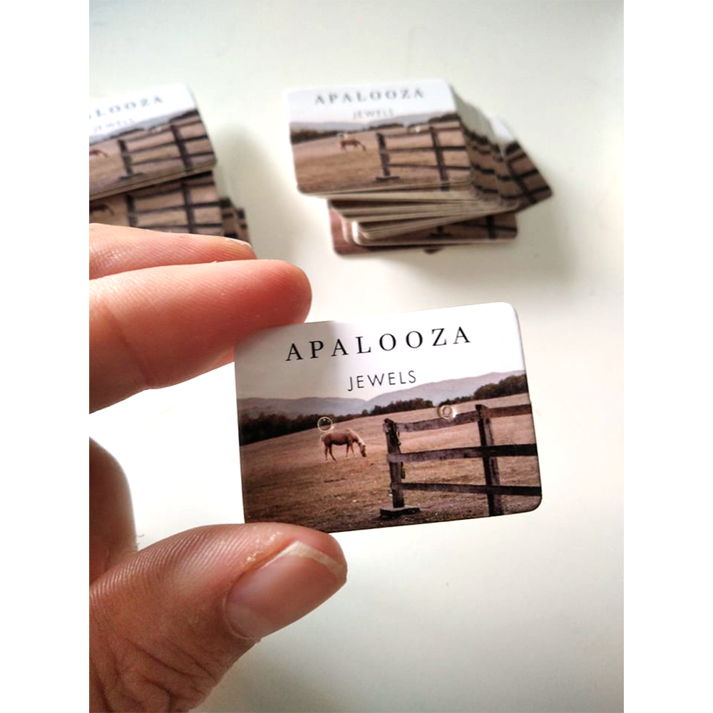 3.5x2.5cm Customize Logo Personalize Printing Earrings Jewelry Display Cards 