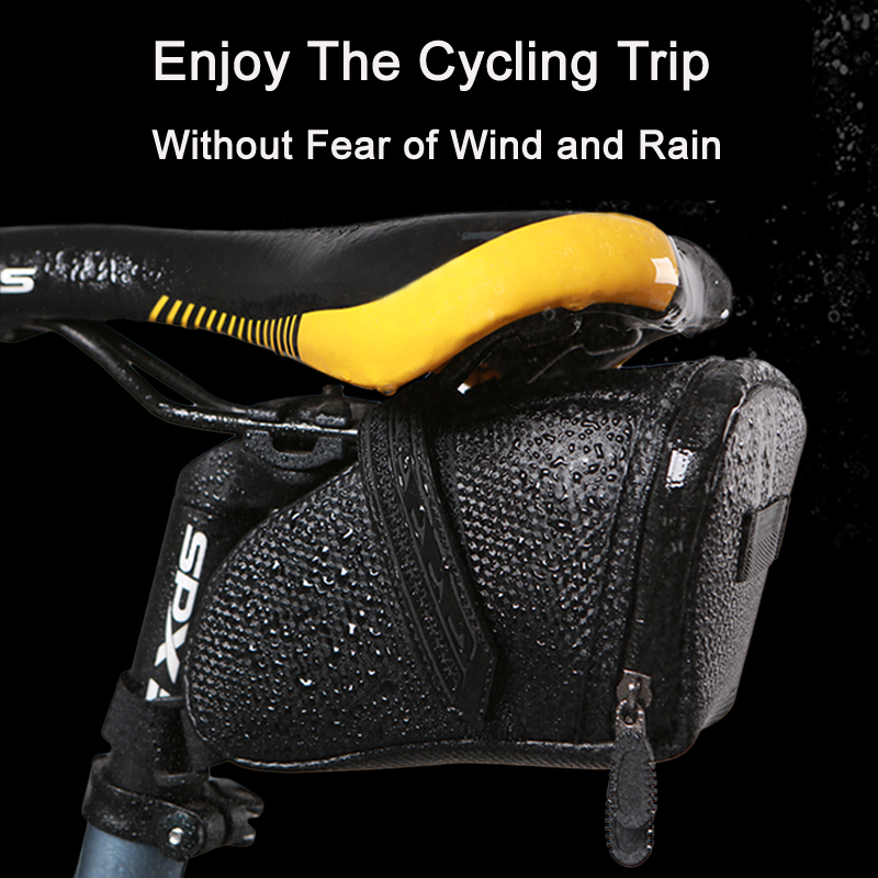 Tongha Bicycle Seat Bag Water Proof ,Bike Pack under Seat,Bike tail Large Capacity Saddle Bag,Wedge Saddle Bag for Bike ,Cycling Accessories