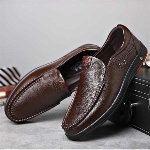 🔥Hot Sale🎁--50% OFF 🎉 DRESSYE™ Mens Genuine Leather Slip On Loafers