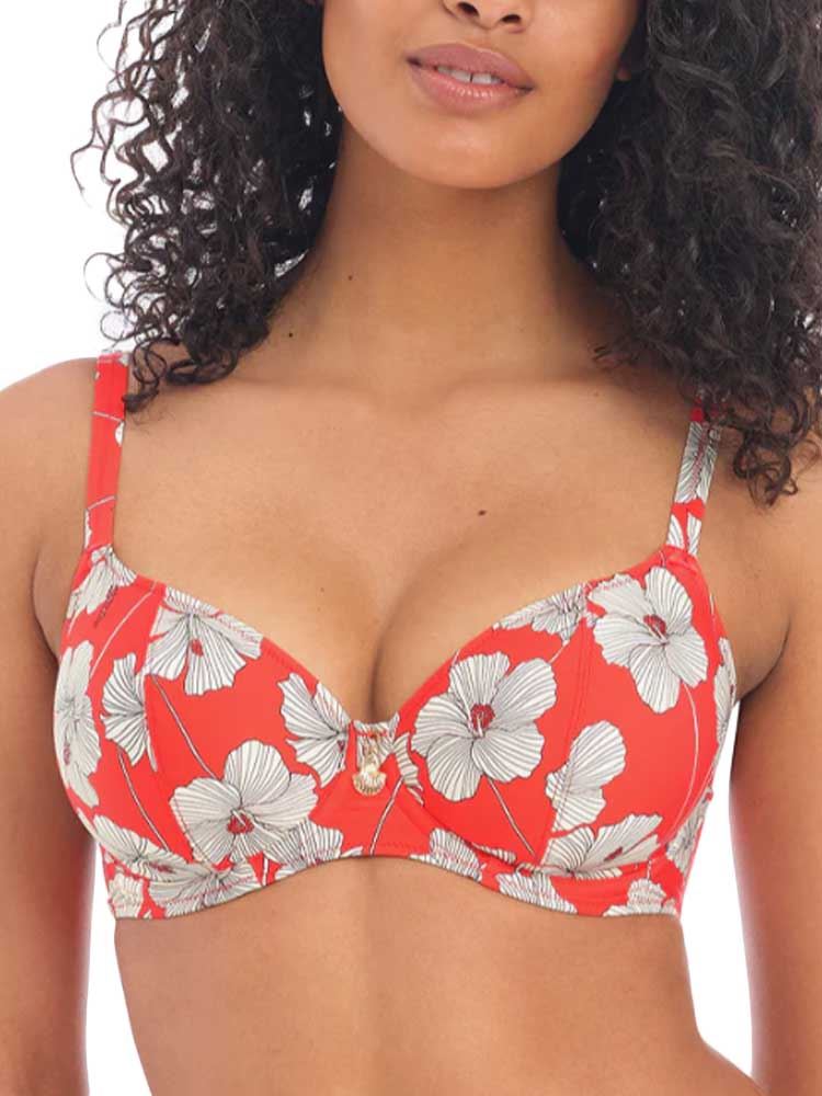 Average Size Figure Types in 36G Bra Size F Cup Sizes by Sunsets Bikini Top  and Swimwear Top