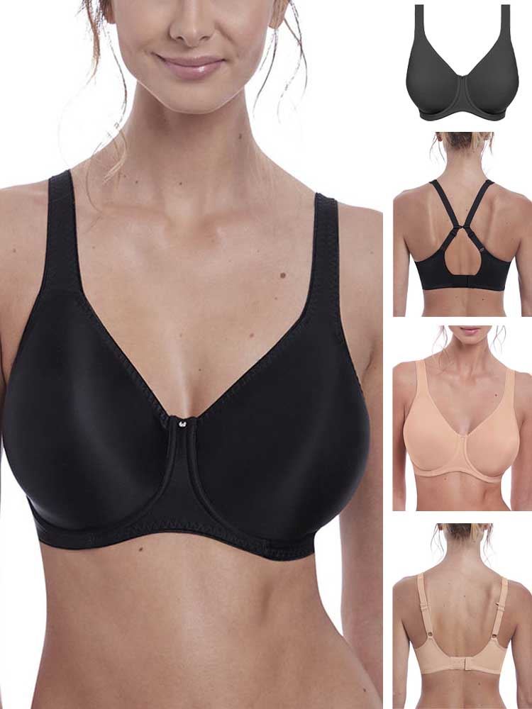 UK Women Full Cup Minimizer Bra Wide Straps Non-Wired No Padded Bra Comfort  Plus