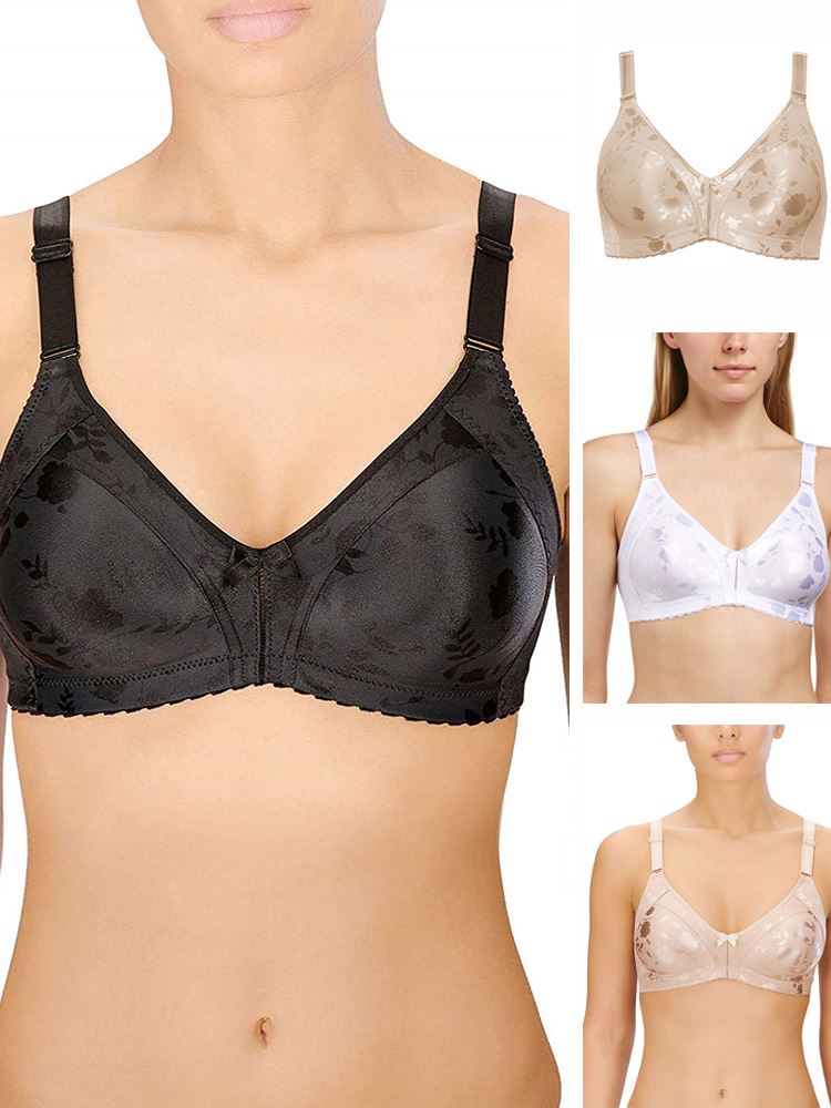 Plus Size Underwire Bra Full Coverage Minimizer Wide Straps Support Panels  Non-Padded Lace Cups 34 36 38 40 42 44 / B C D E F G H (34F/DDD, Black) at   Women's Clothing store