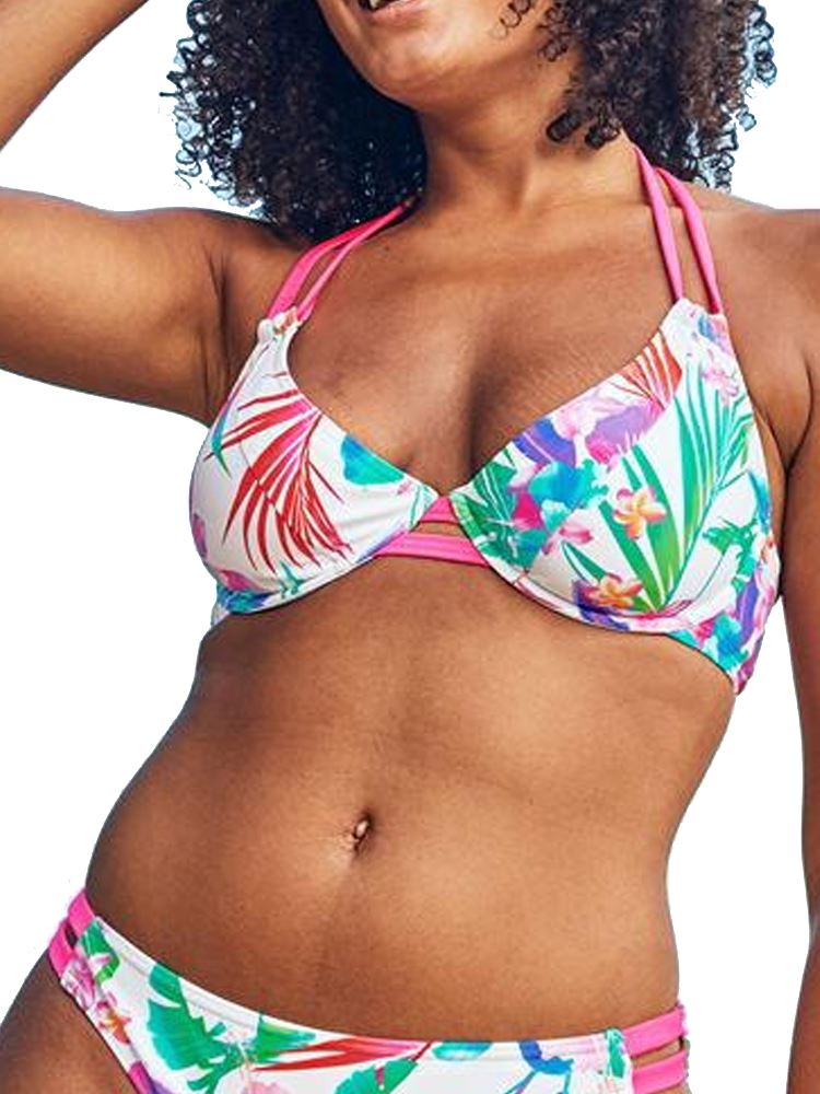 Figleaves Bora Bora Underwired Tab Halter Bikini Top