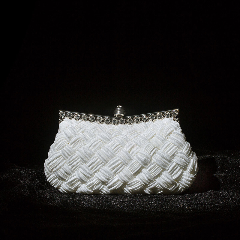 Crystal Elegance Pearl Weave Bag