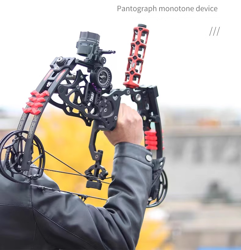 Dual Purpose Composite Steel Ball Archery Bow Short Shaft Pulley Shooting Sports Fitness Equipment