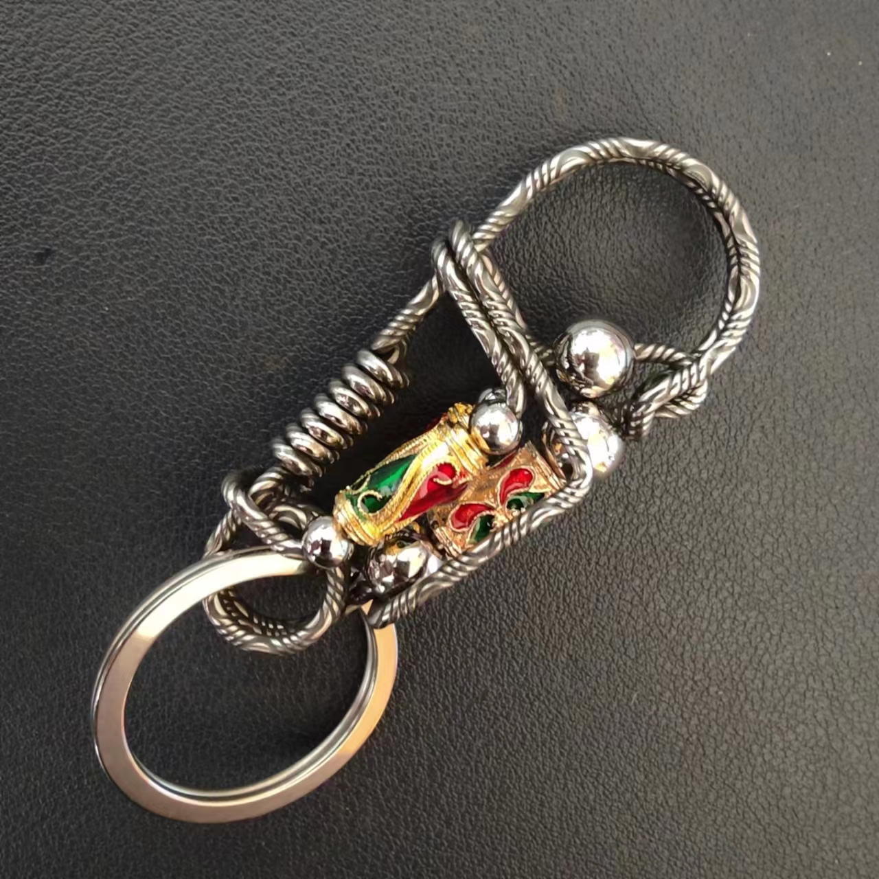 Stainless steel handmade keychain