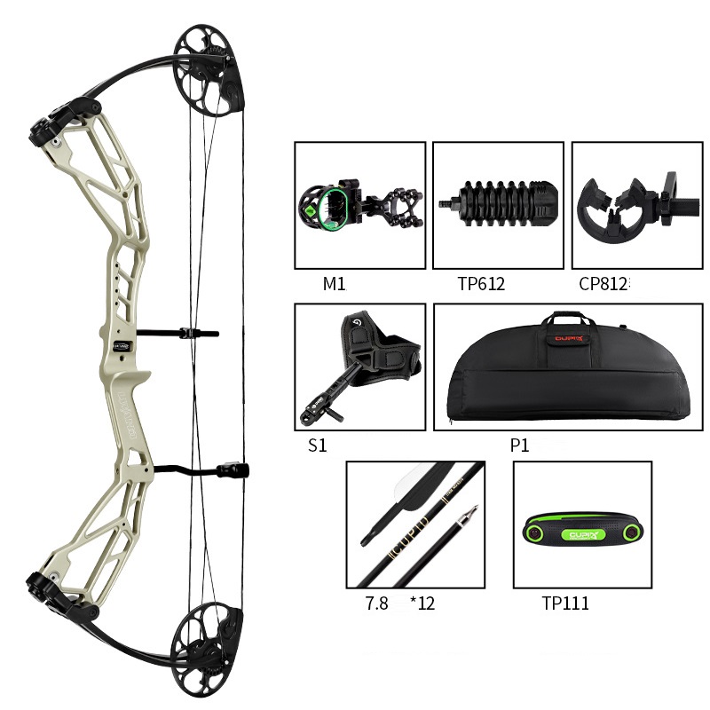 Compound Bow 30-70LBS IBO 320fps 75% Let off 31'' Axle for Archery Hunting Shooting