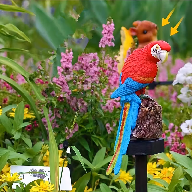 🔥Halloween Hot Sale🔥Waterproof Solar Parrot Light – LED Pathway Light for Lawn, Garden & Outdoor Decor