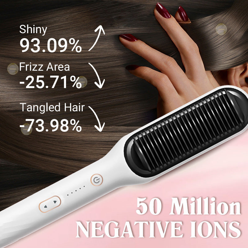 ✨Last Day Special Price $29.99!!💥Negative Ion Hair Straightener Styling Comb💇♀