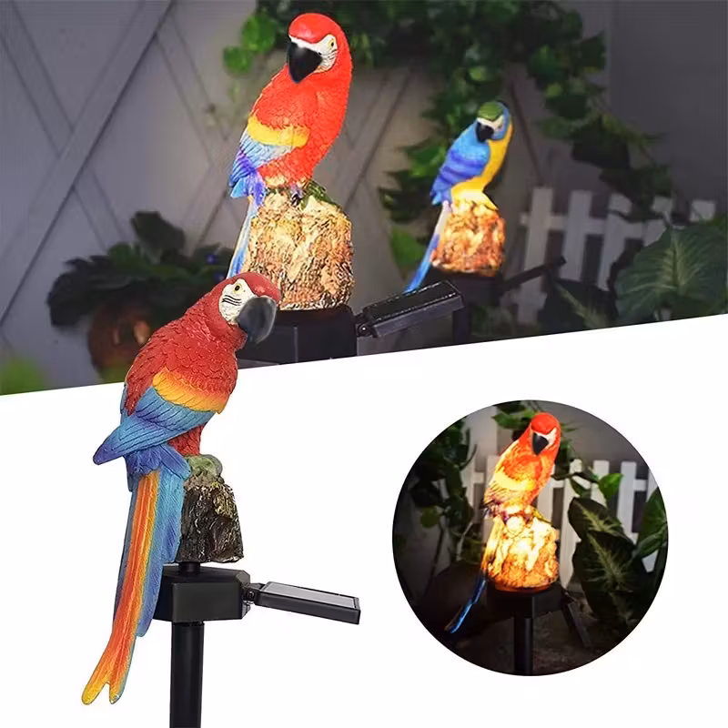 🔥Halloween Hot Sale🔥Waterproof Solar Parrot Light – LED Pathway Light for Lawn, Garden & Outdoor Decor