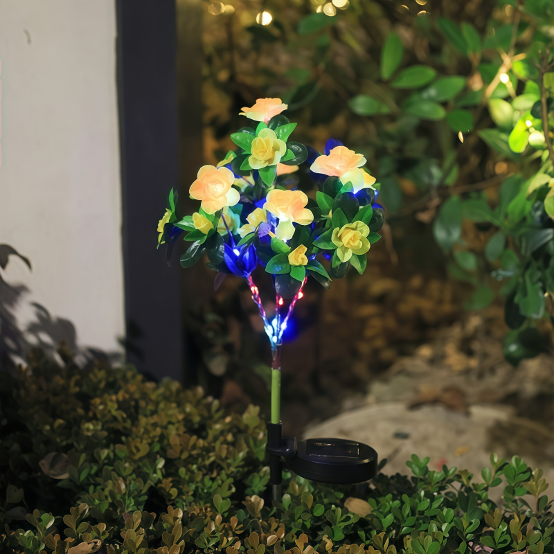 🔥Hot Sale🔥Memorial Garden Bloom Lights – Featuring Ultra-Realistic Artificial Petals, Solar-Powered & Weatherproof
