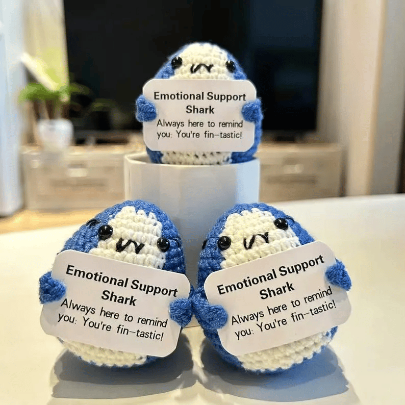 💖Handmade Crochet Shark🦈 Emotional Support Gift🎁