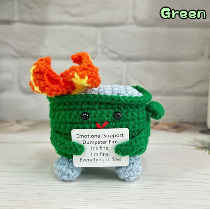 💖Handmade Crochet Dumpster Fire🎁