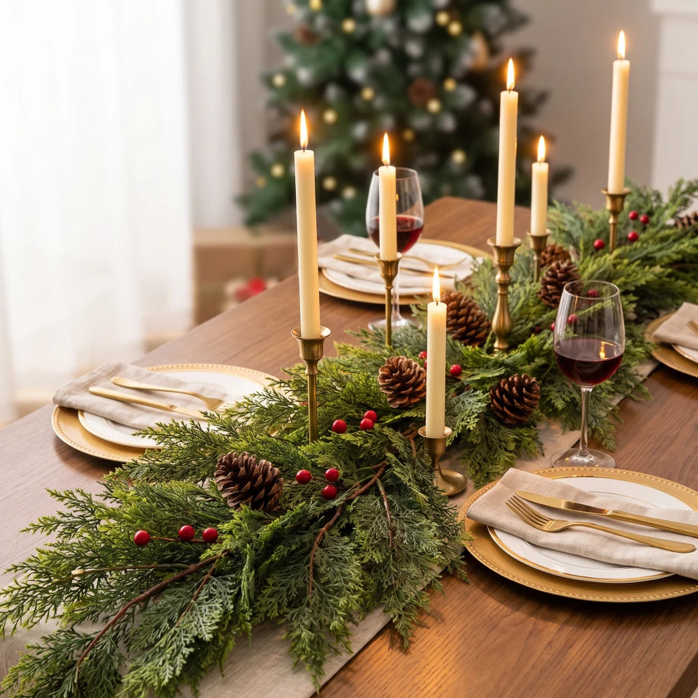 🏆2026 HOT SALE💥 Pre-lit Christmas Cedar Garland