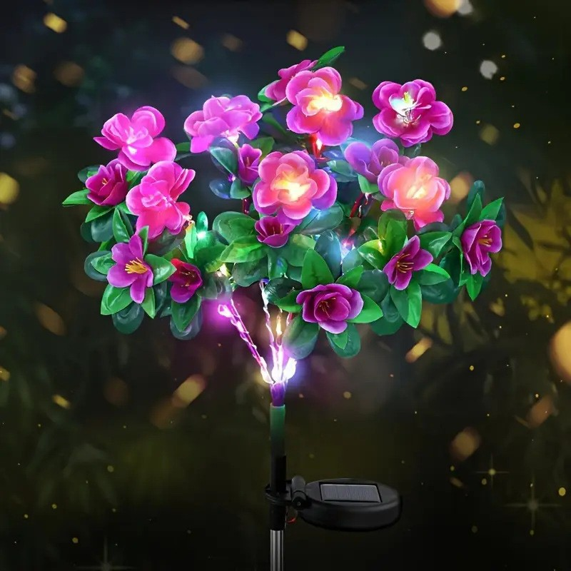 🔥Hot Sale🔥Memorial Garden Bloom Lights – Featuring Ultra-Realistic Artificial Petals, Solar-Powered & Weatherproof