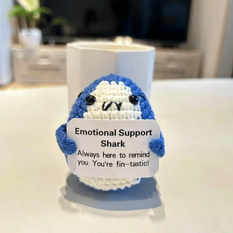 💖Handmade Crochet Shark🦈 Emotional Support Gift🎁