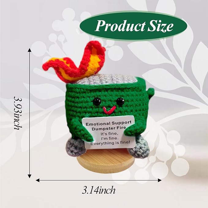 💖Handmade Crochet Dumpster Fire🎁