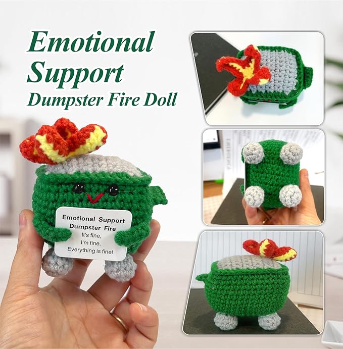 💖Handmade Crochet Dumpster Fire🎁
