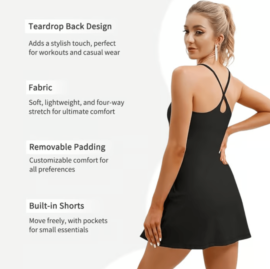 🎁Last Day 🔥The Ultimate Tummy Control Backless Active Dress -Made for Movement & Easy Bathroom Breaks