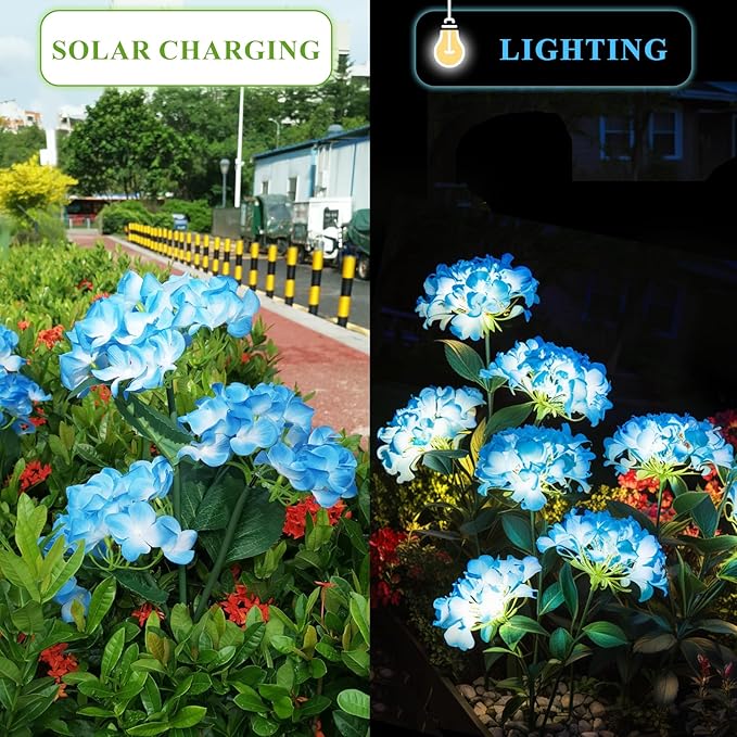 🔥Hot Sale-59% OFF🔥Outdoor Solar Hydrangea Flower Lights