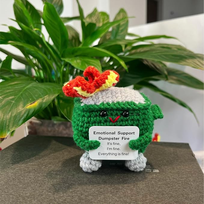 💖Handmade Crochet Dumpster Fire🎁