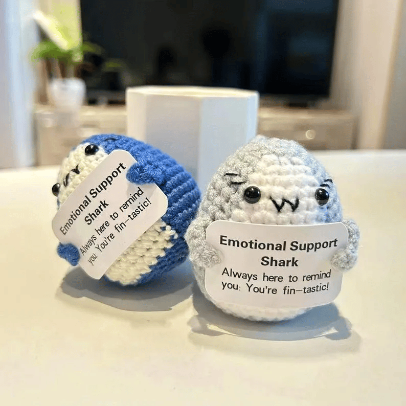 💖Handmade Crochet Shark🦈 Emotional Support Gift🎁