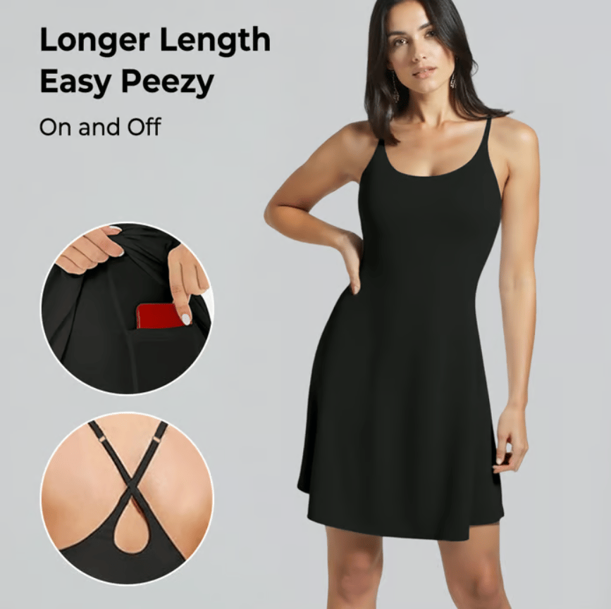 🎁Last Day 🔥The Ultimate Tummy Control Backless Active Dress -Made for Movement & Easy Bathroom Breaks