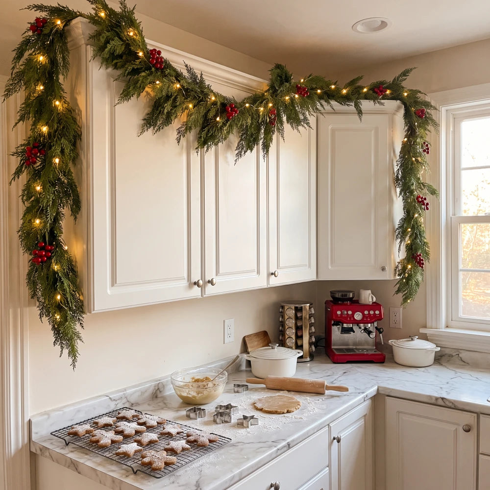 🏆2026 HOT SALE💥 Pre-lit Christmas Cedar Garland