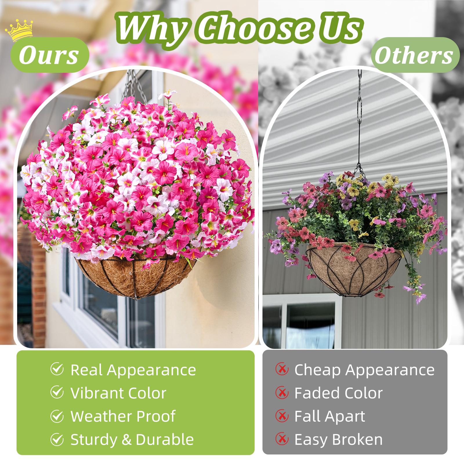 🔥Last Day Each Only $2.99🔥UV Resistant Artificial Petunias Flowers