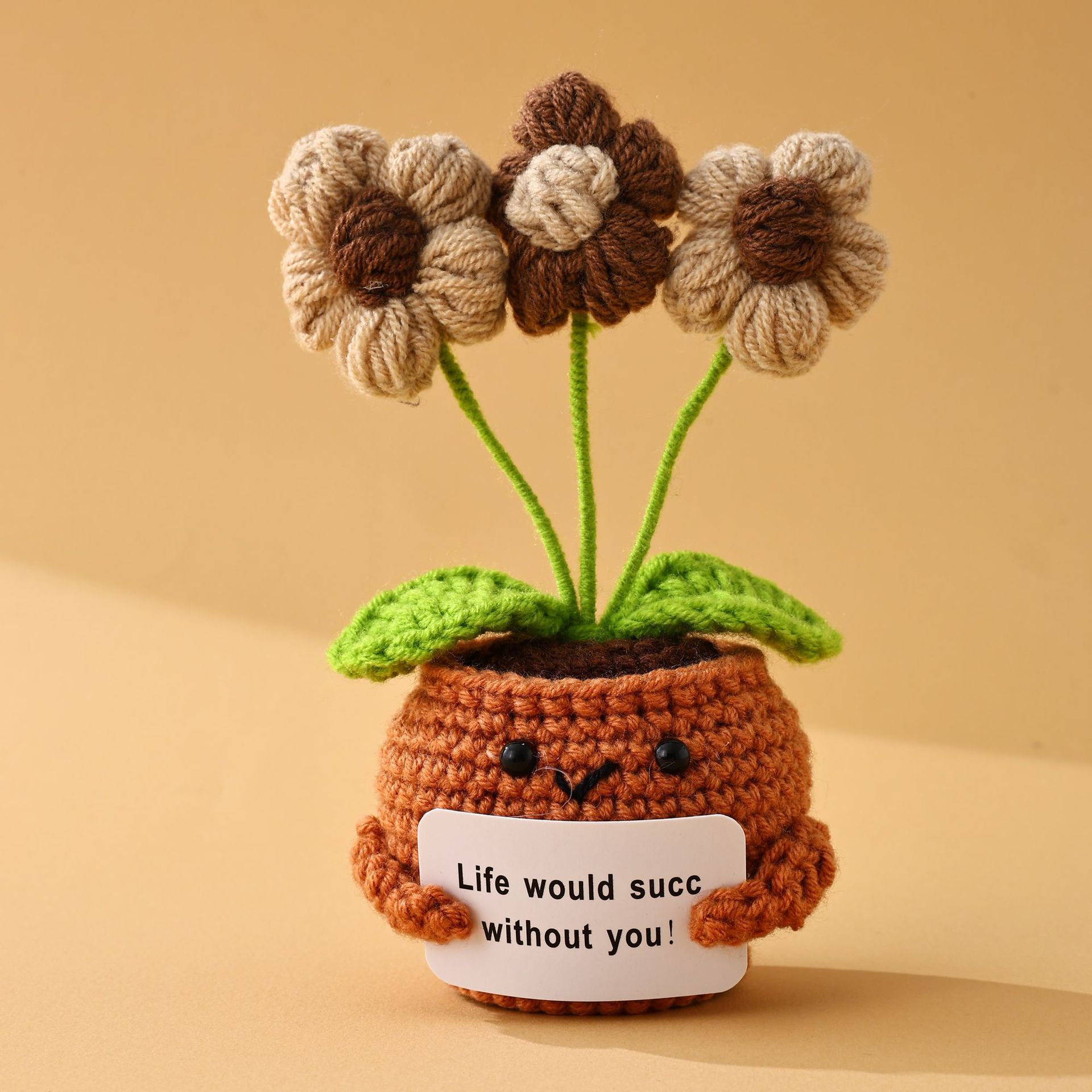 💖Handmade Crochet Positive Bonsai Forget-me-nots