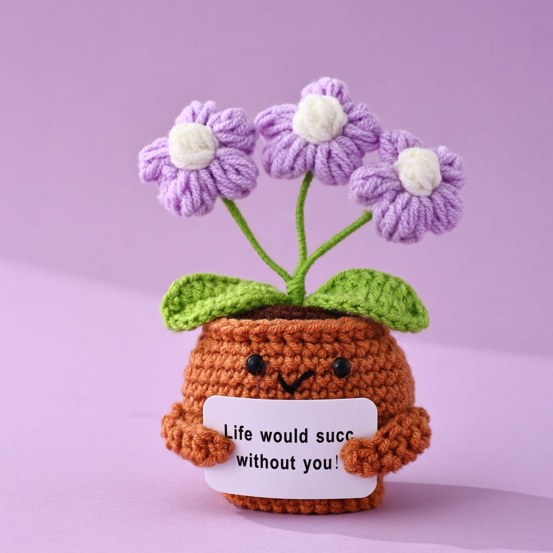 💖Handmade Crochet Positive Bonsai Forget-me-nots