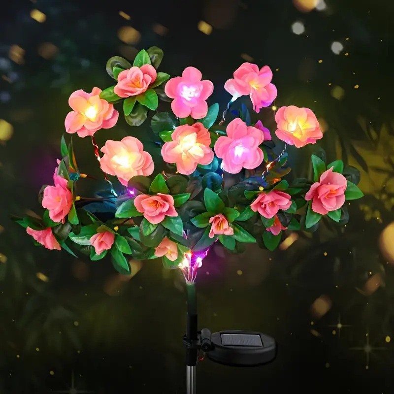 🔥Hot Sale🔥Memorial Garden Bloom Lights – Featuring Ultra-Realistic Artificial Petals, Solar-Powered & Weatherproof