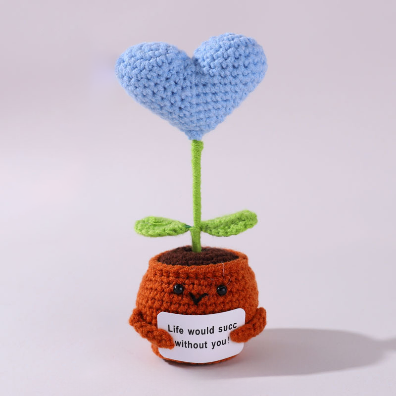 💖Handmade Crochet Positive Bonsai Rose