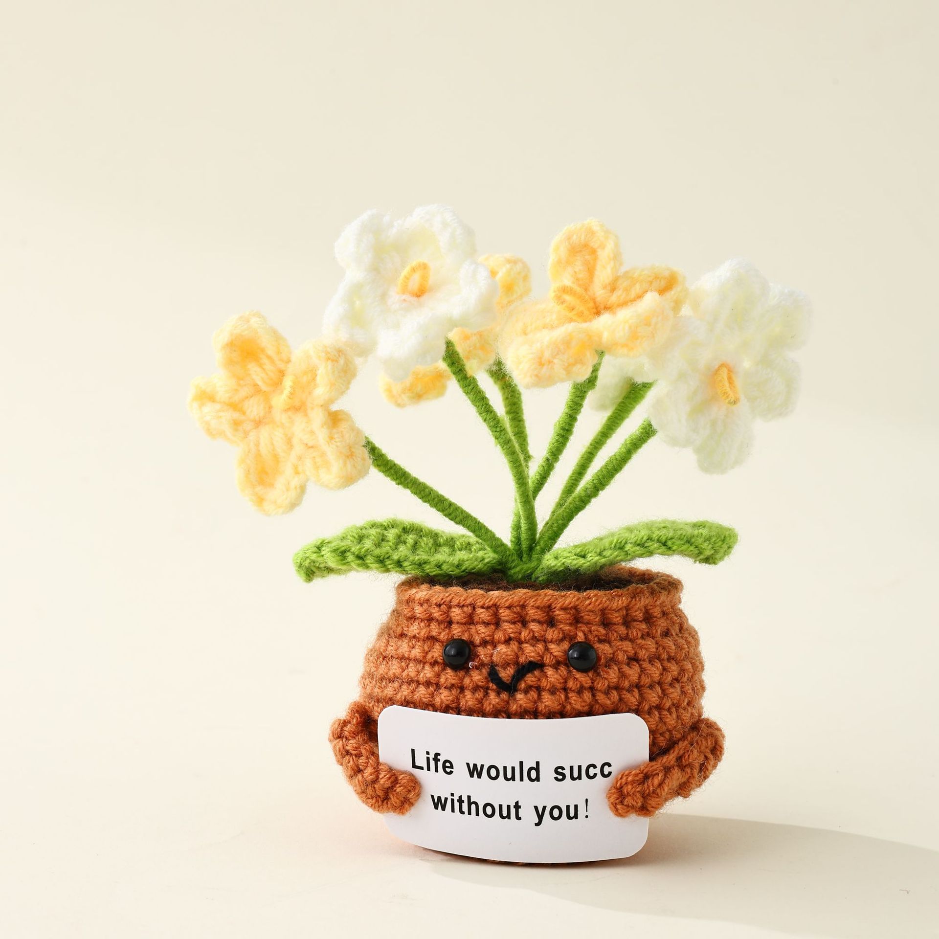 💖Handmade Crochet Positive Bonsai Forget-me-nots