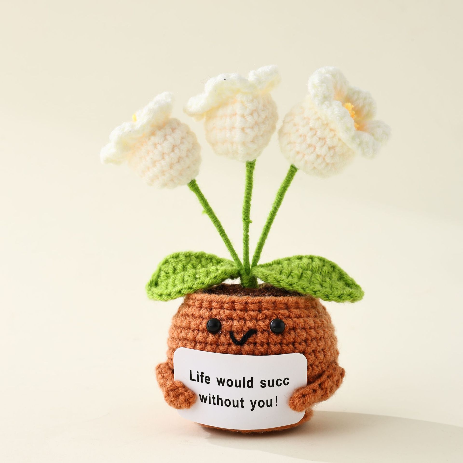 💖Handmade Crochet Positive Bonsai Forget-me-nots