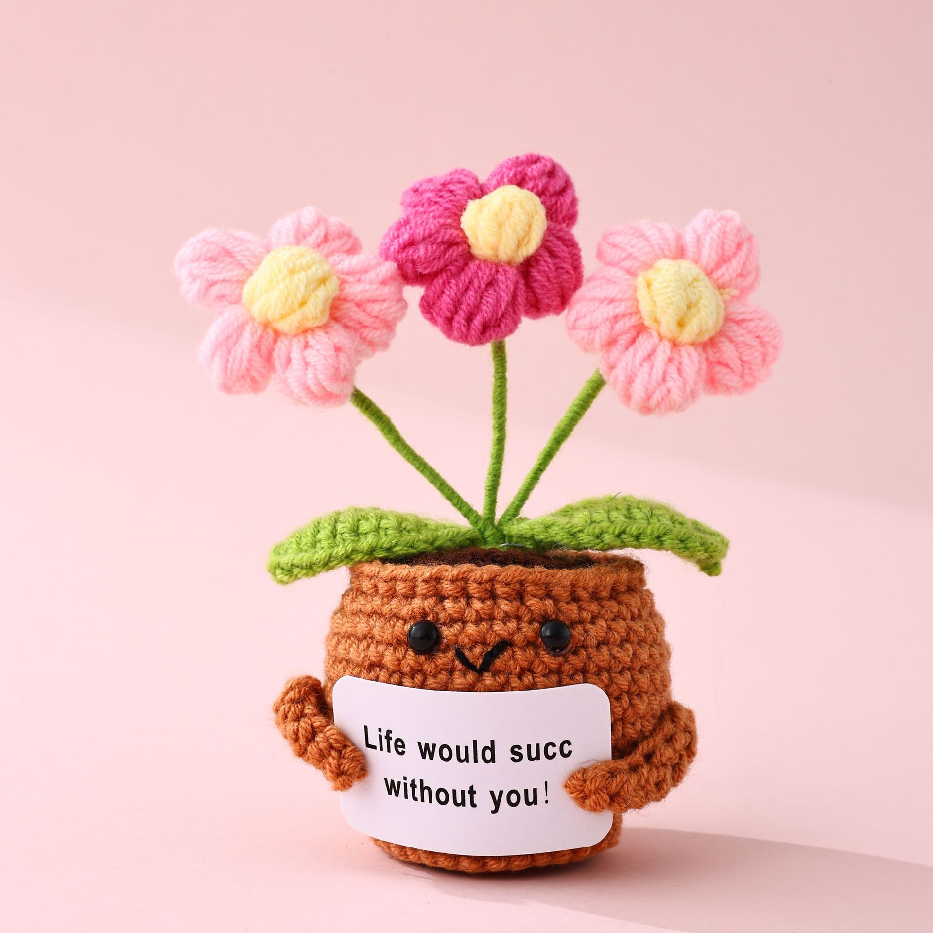 💖Handmade Crochet Positive Bonsai Forget-me-nots